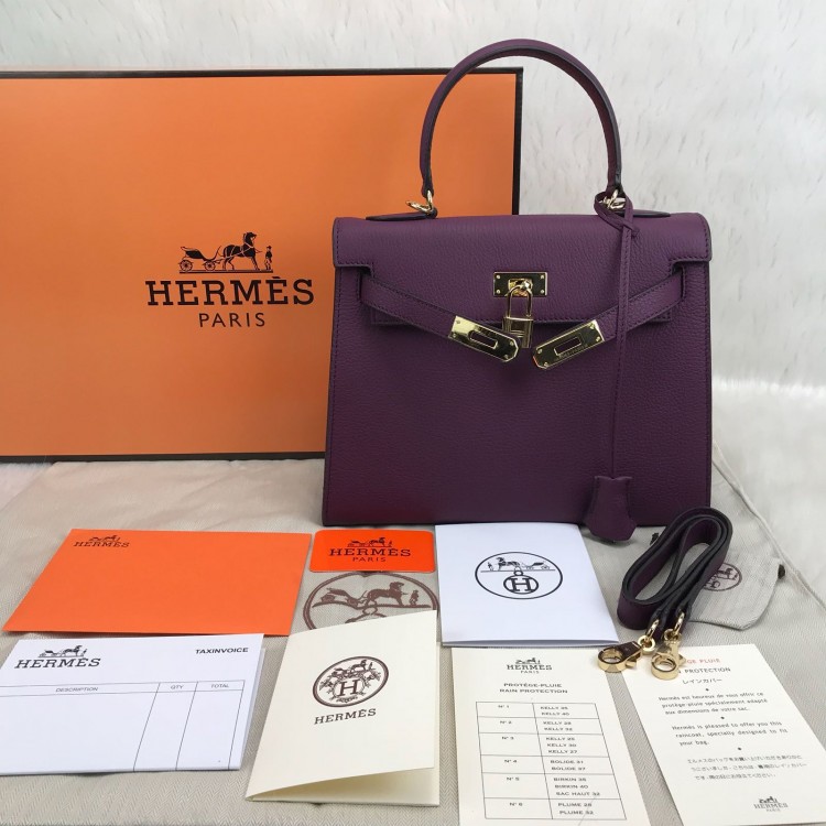 HERMES KELLY 28 CM LİLA